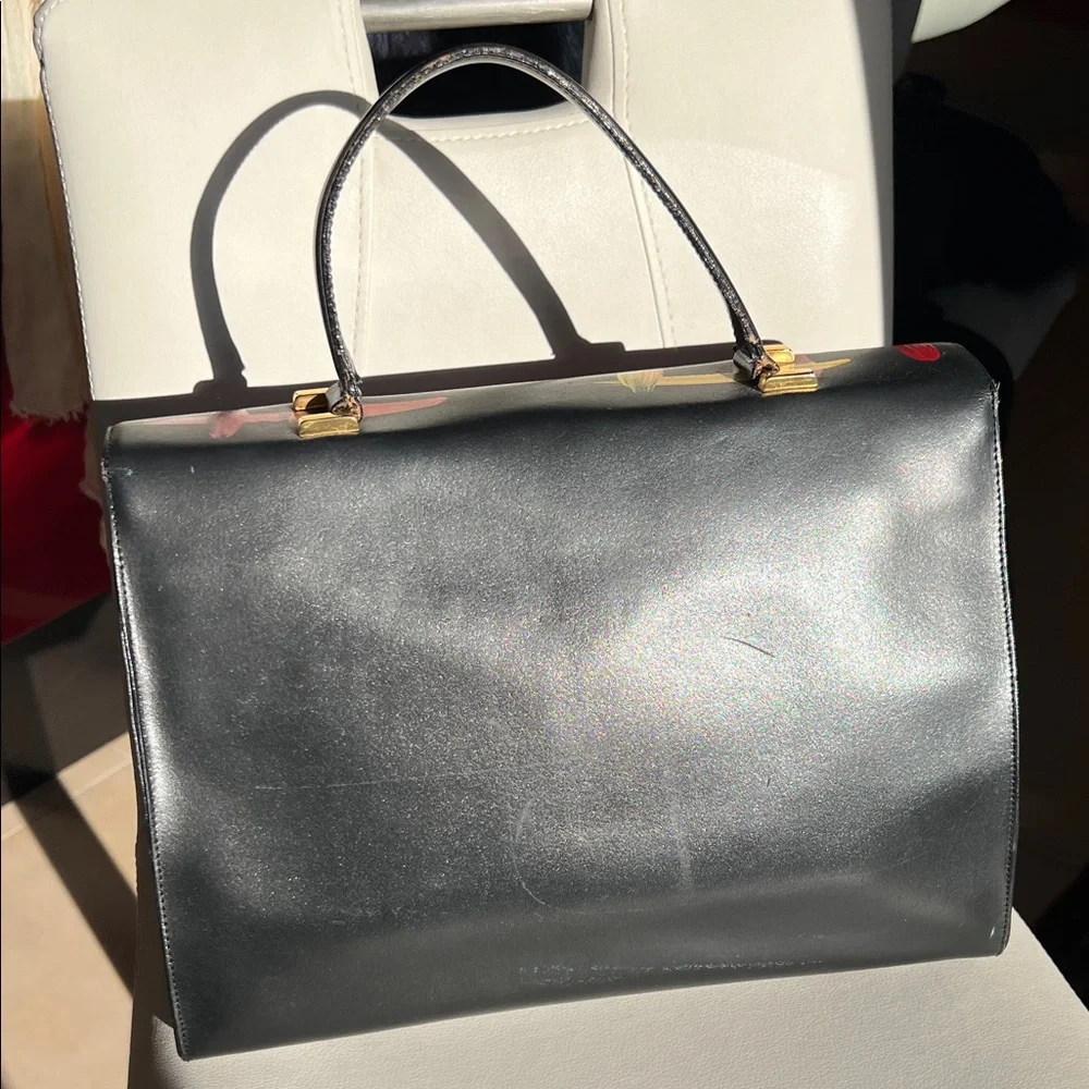 Valentino Orlandi Black and Red Marilyn Monroe Satchel - Picture 2 of 6